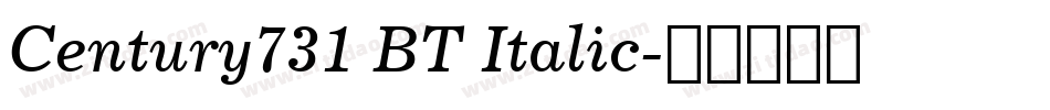 Century731 BT Italic字体转换